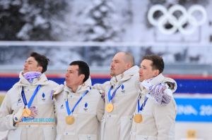 L'or pour la France en biathlon - Allons enfants de la patrie !